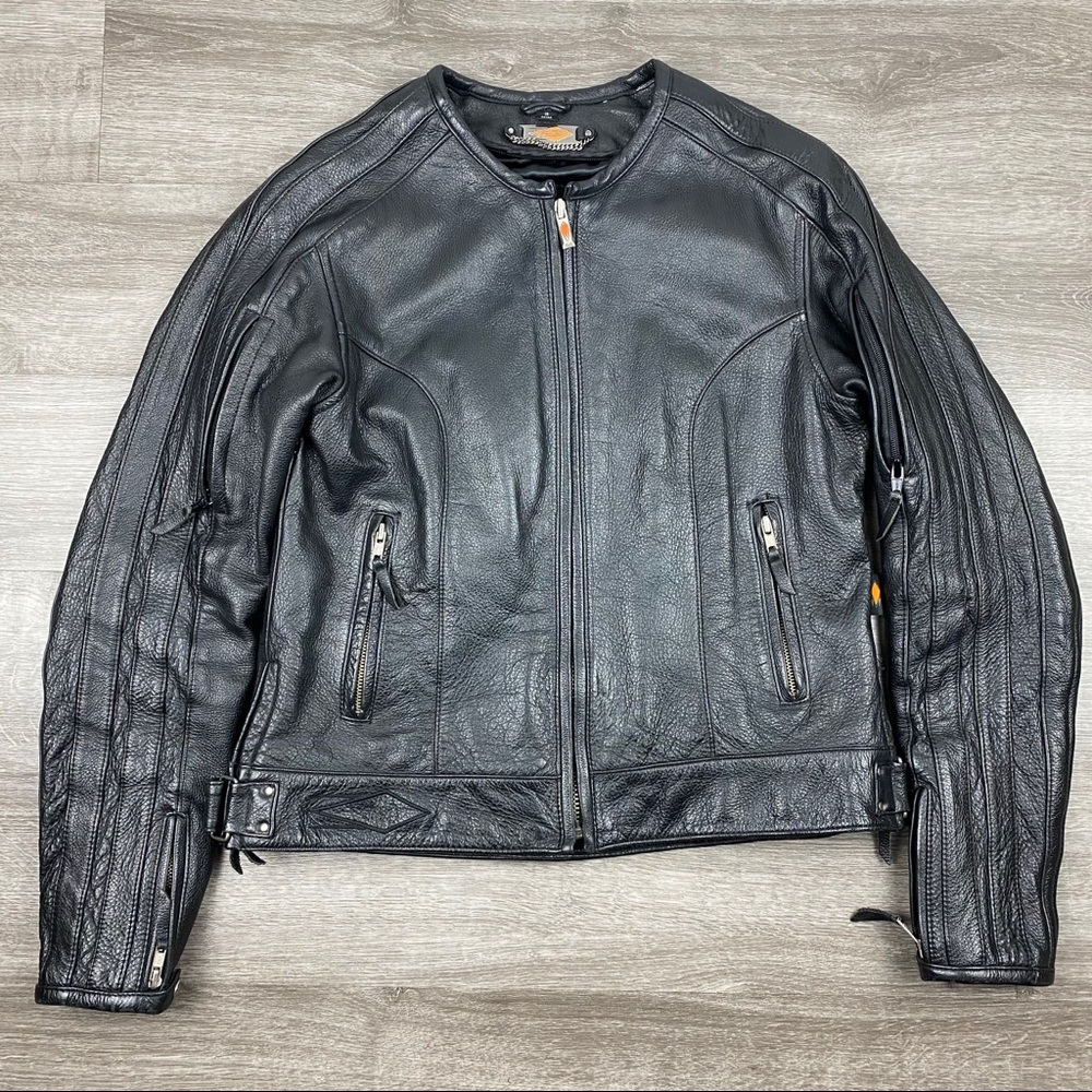 Power Trip Leather Motorcycle Riding Jacket